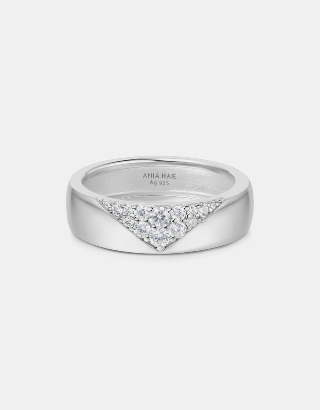 Ania Haie - Silver Pave Cubic Zirconia Bold Statement Ring