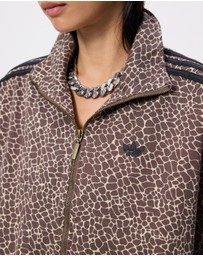 adidas Originals - Firebird Oversized Allover Print Denim Jacket