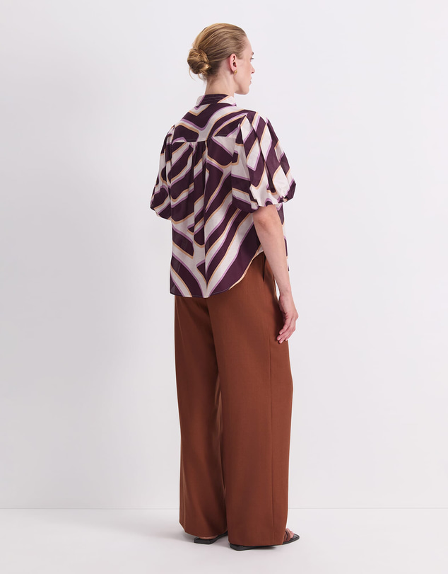 Sportscraft - Penny Short Sleeve Cotton Silk Blouse