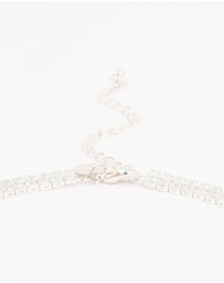 Lovisa - Silver Cubic Zirconia V Necklace