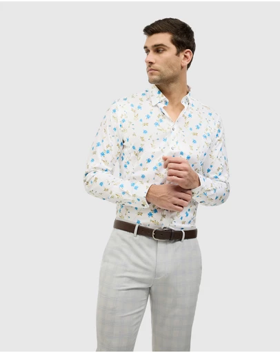 Politix - Botanical Floral Print Long Sleeve Shirt