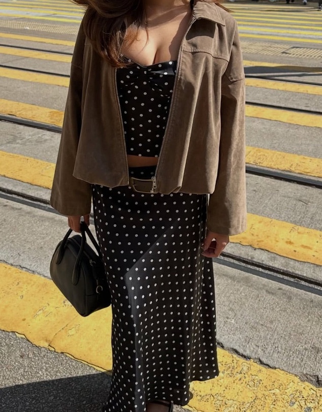 Beginning Boutique - River Brown Suedette Bubble Hem Bomber Jacket