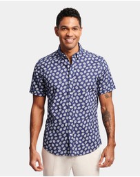 Brooksfield - Leaf Print Casual Shirt