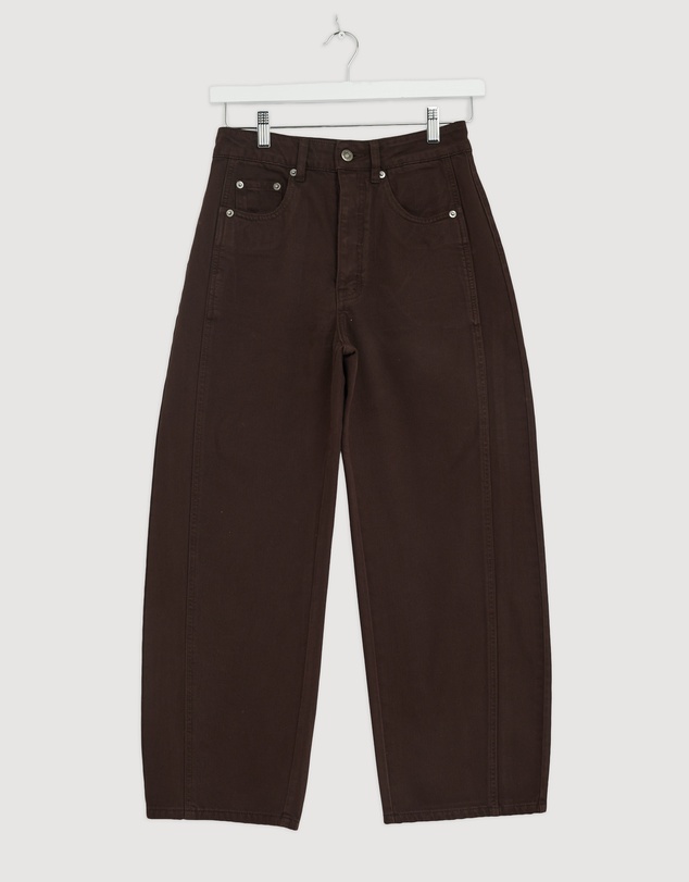 Revibe - Repaired AERE Mid Rise Barrel Leg Jeans - AU 8