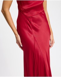 & Other Stories - Twist-Detail Satin Midi Dress