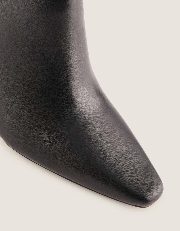 Shelly Shen - Calista Heel Ankle Boots Black Leather