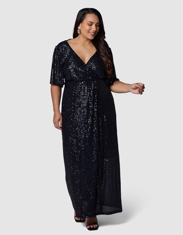 Pink Dusk by Curve Project - Lure Sequin Maxi Dress