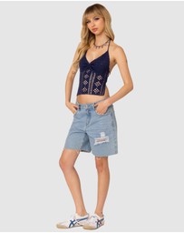 EDIKTED - Jada Open Back Crochet Top