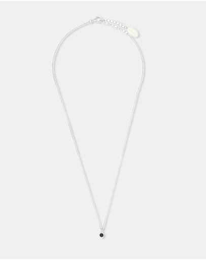 Georgini - Natural Sapphire And Diamond September Silver Pendant