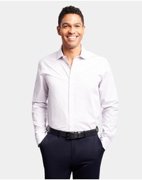 Brooksfield - Two-Tone Print Reg Fit Business Shirt
