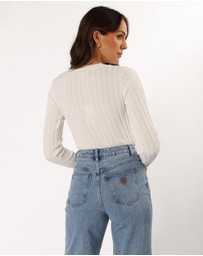 Petal & Pup - Aneesa Wide Rib Knit Top - White