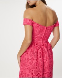 Romance by Honey and Beau - Eve Off Shoulder Midi Dress