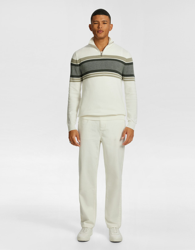 yd. - Brosnon 1/4 Zip Knit Jumper
