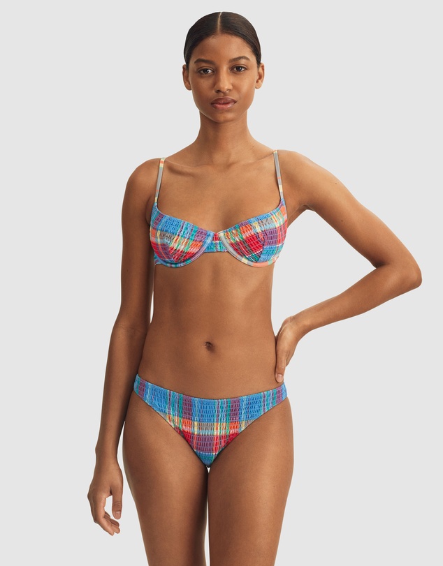 Polo Ralph Lauren - Smocked Madras Devin Hipster Bikini Bottom