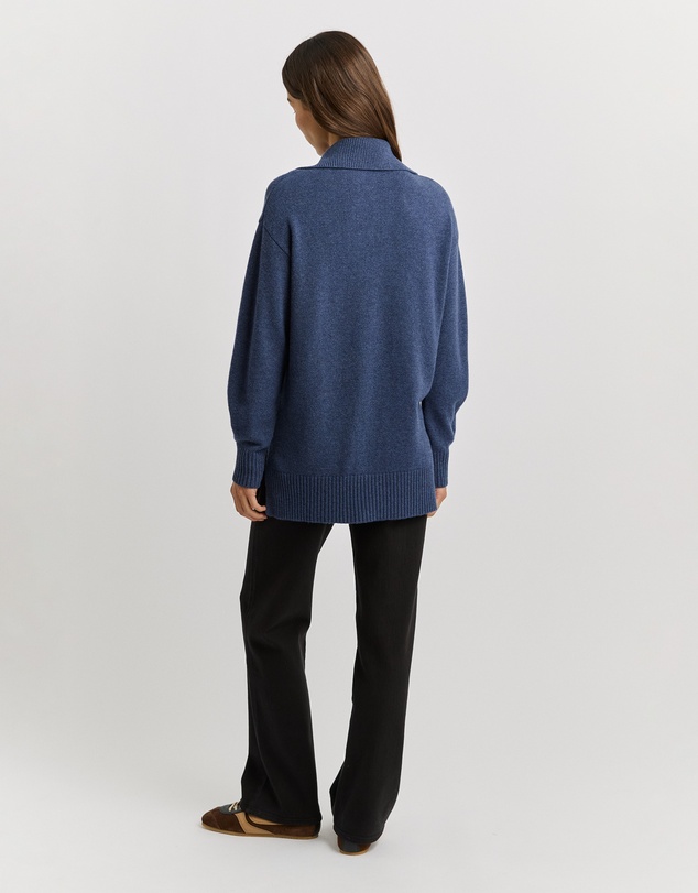 Toorallie - Relaxed Longline Zip Polo