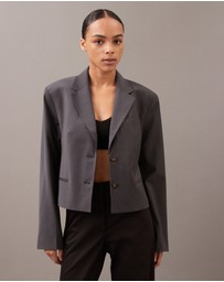 Calvin Klein - Wool Blend Cropped Blazer