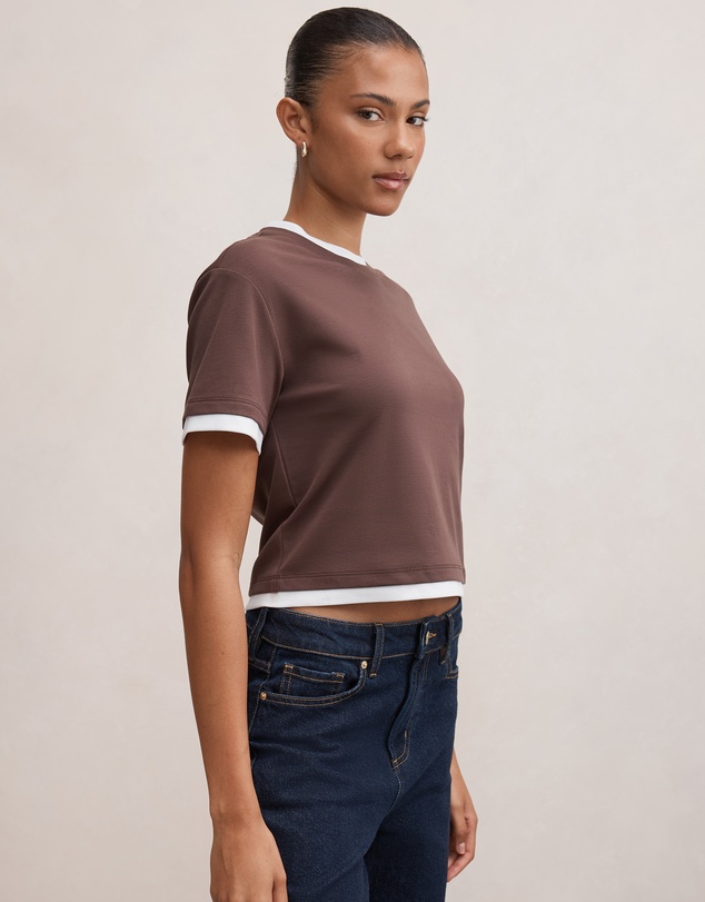Forever New - Charlie Contrast Layered T-Shirt
