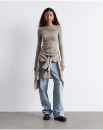 & Other Stories - Ruched Boatneck Top