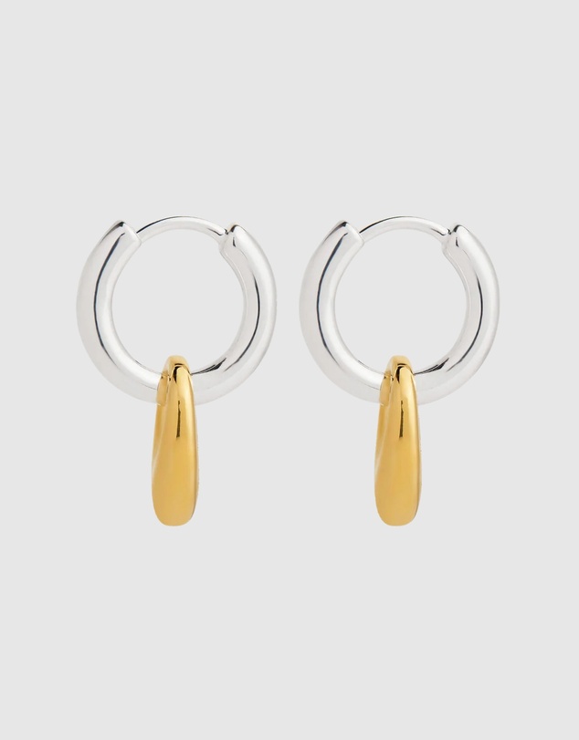 Najo - Petal 2-Tone Huggie Earring