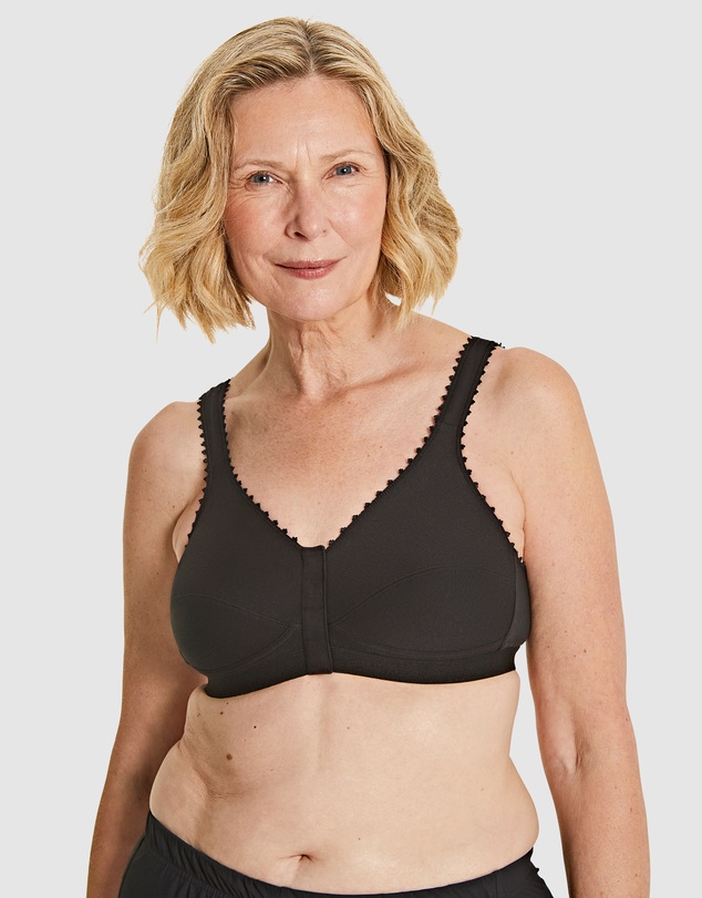 Royce Lingerie - Comfi Cotton Wirefree Press Stud Front Open Bra