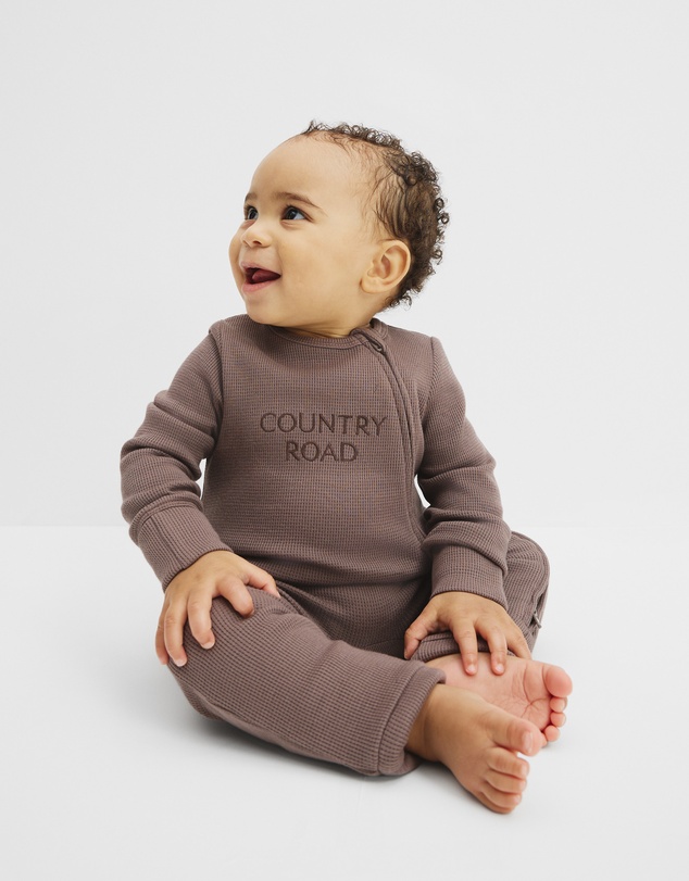 Country Road - Organically Grown Cotton Waffle Jumpsuit