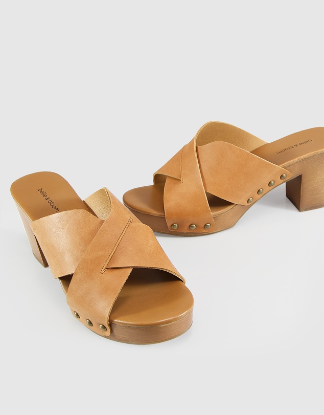 Belle & Bloom - Midtown Clog Mule - Tan