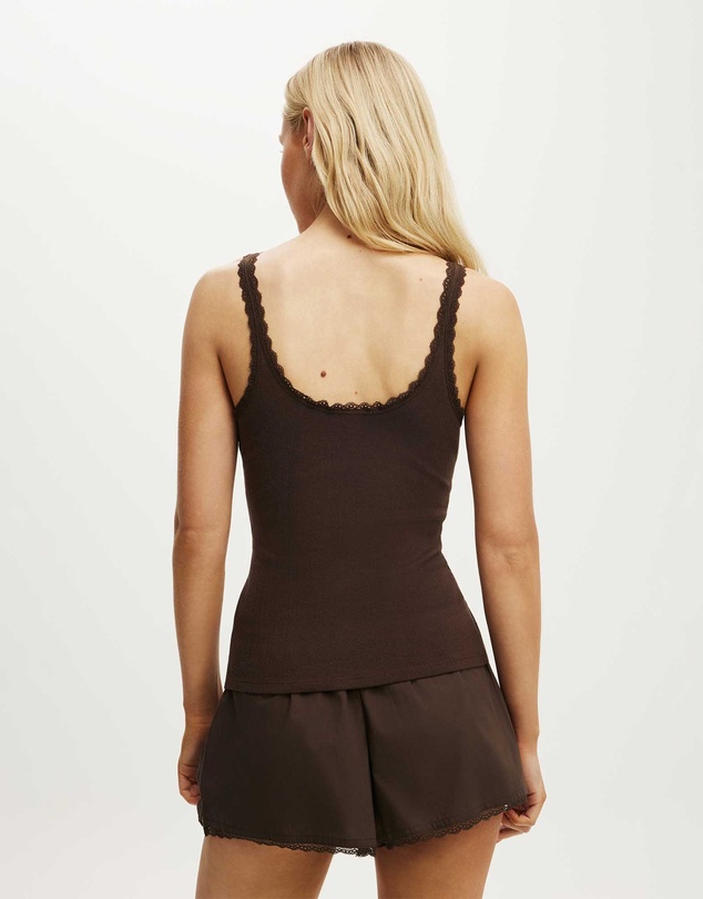 Cotton On Body - Dreamy Soft Pointelle Button Up Cami
