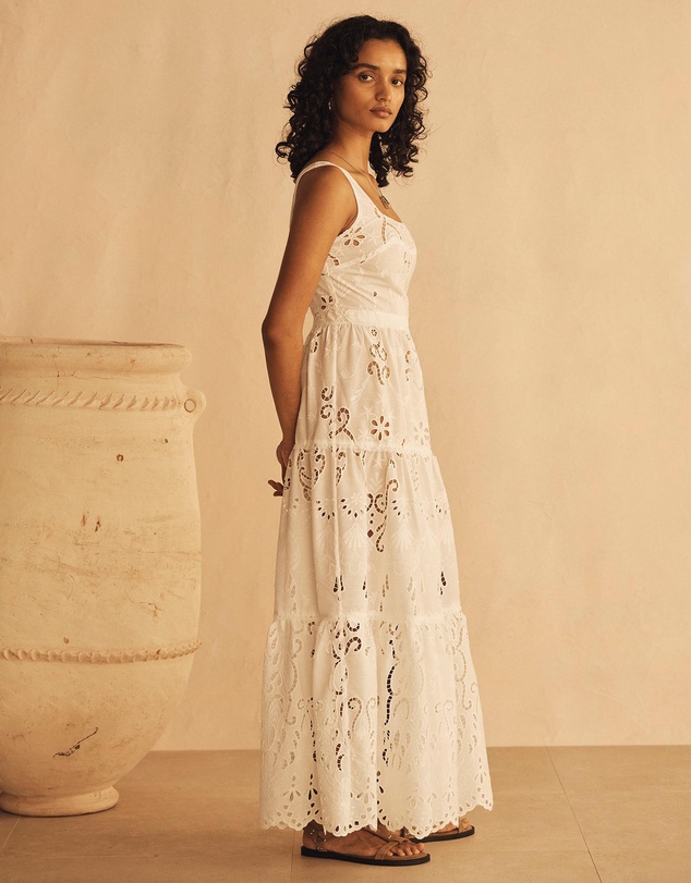 AUR OCEA - Merletti Lace Panelled Maxi Dress