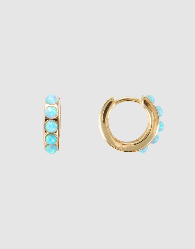 FAIRLEY - Blue Opal Crystal Huggies