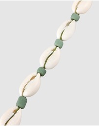 Kuzzoi - ICONIC EXCLUSIVE - Necklace Men Nylon Shell White 925 Sterling Silver