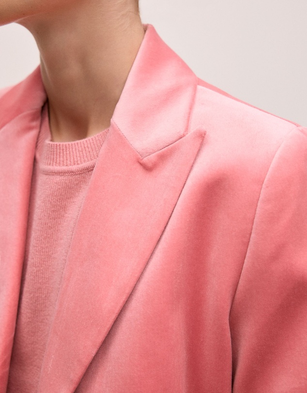 Trenery - Velvet Blazer in Dusty Rose