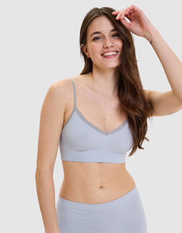 Billet Doux - Zen Attitude Crop Top Style Wirefree Bralette - 2 Pack
