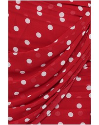 Petal & Pup - Kristen Strapless Mini Dress - Red Polka Dot