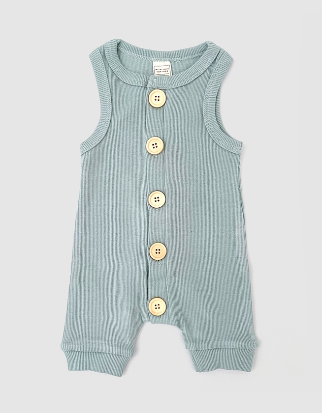WITH LOVE FOR KIDS - BASICS Ribbed Romper - Babies
