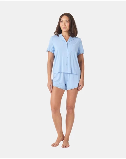Gingerlilly - Joni Bamboo Short Set with Lace