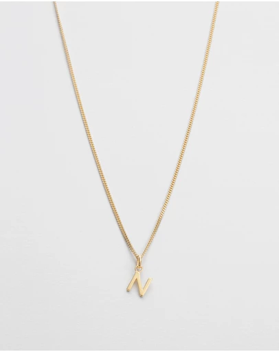 Kirstin Ash - N Outline Initial Necklace