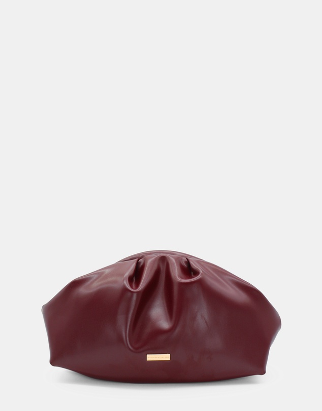 Morgan & Taylor - Annette Soft Clutch in Burgundy Red