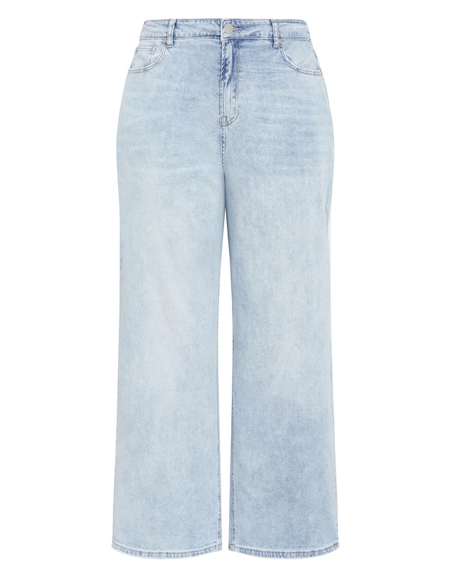 City Chic - Plus size Harley Fit Lora Wide Leg Jean - light wash