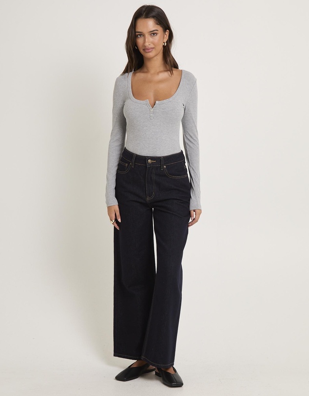 General Pants Co. Basics - Soft Knit Rib Button Bodysuit