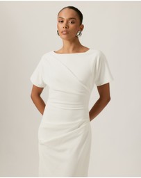 Tussah - Cindy Crepe Tuck Midi Dress