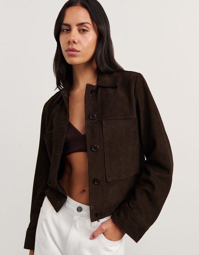 Jag - Ophelia Suede Crop Shacket