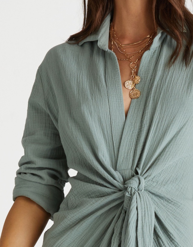 Heaven Australia - Wrap Front Shirt Dress