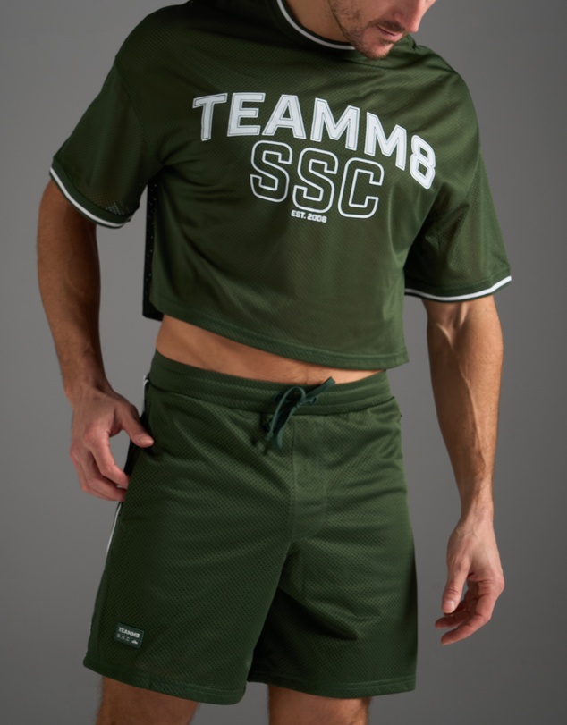 TEAMM8 - S.S.C. Fraternity Drop Sleeve Crop Tee