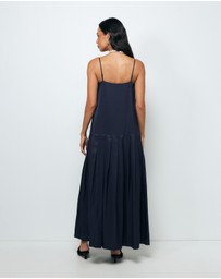AERE - Esti Pleated Hem Maxi Dress