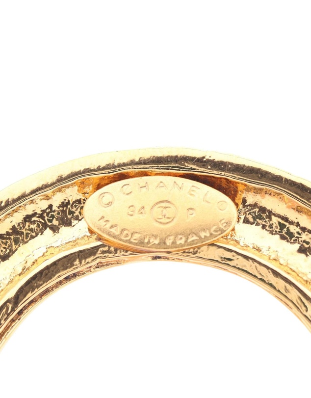 Pre-Loved by Azura Reborn - Pre-Loved Gold Plated Multi CC Round Brooch