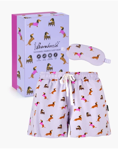 Bamboozld - Women's Bamboo Jersey Dash Dreaming Short & Mask Gift Set