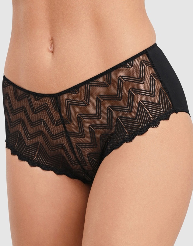 Naturana - Mid Rise Zig Zag Lace Brief