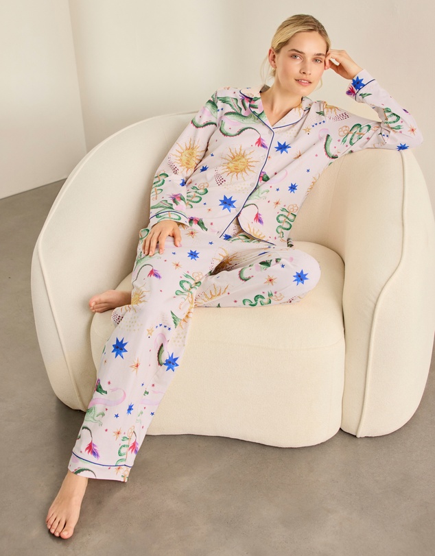 Chelsea Peers - Organic Cotton Dragon Hero Long Pyjama Set