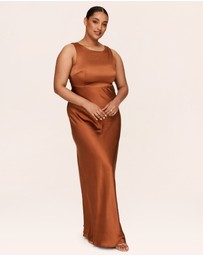 Six Stories - Cowl Back Satin Bridesmaid Dress