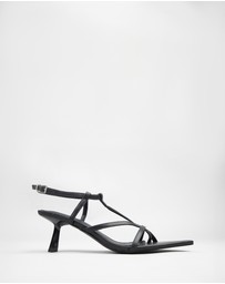 RAID - Layne Pointed Toe Kitten heeled sandals in Black